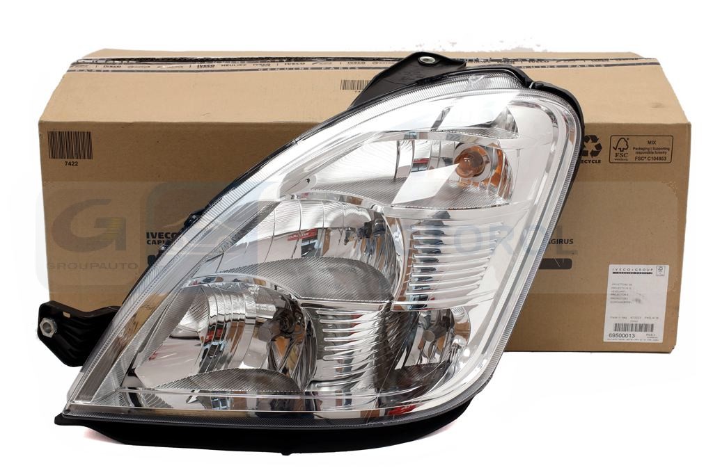 Ilustracja FIA 69500013 IVECO REFLEKTOR IVECO DAILY 06> H7+H1 LE REGUL ELEKTR