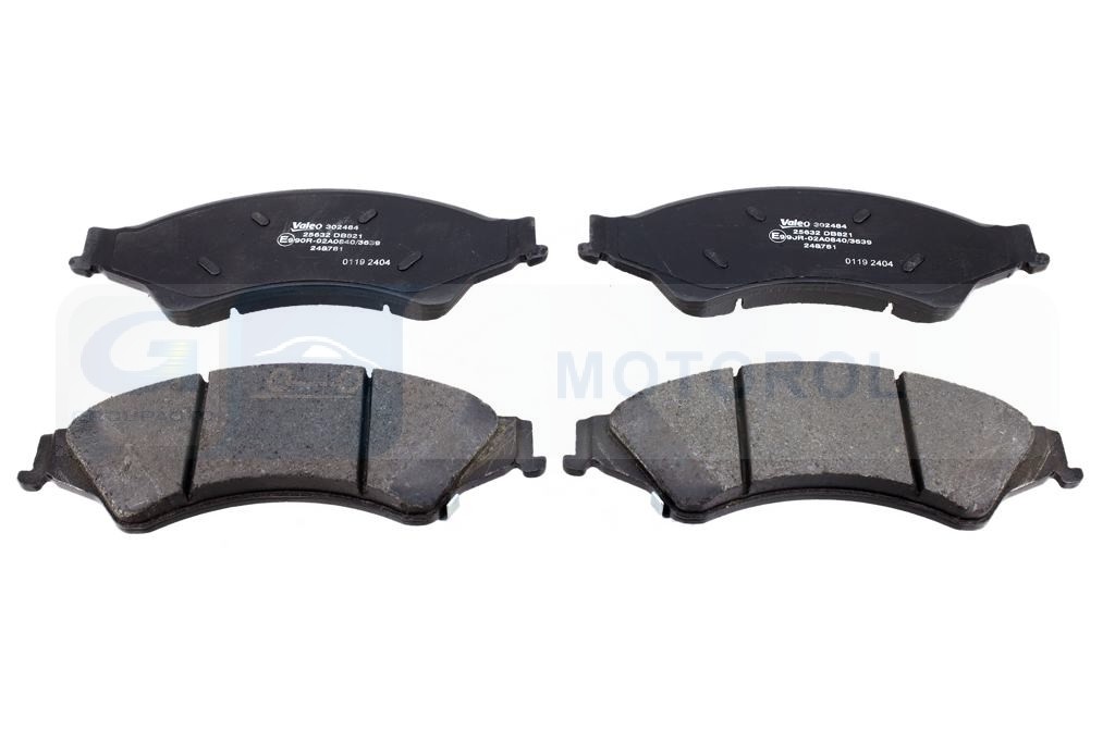 Ilustracja VAL 302484 VALEO KLOCKI HAMULC. FORD RANGER 11- PRZÓD (!)