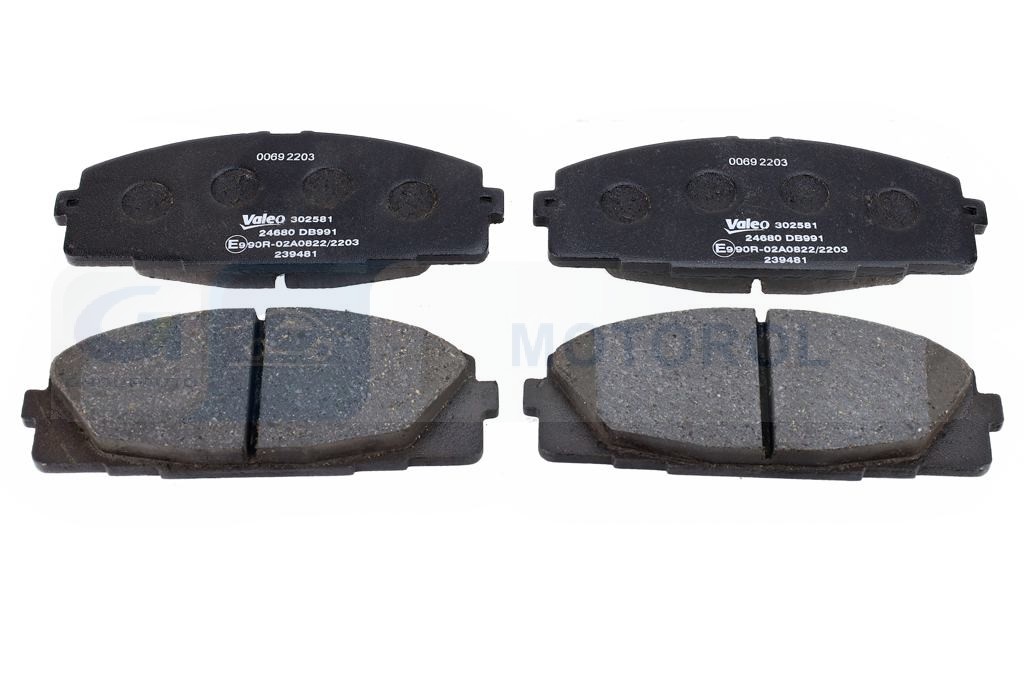 Ilustracja VAL 302581 VALEO KLOCKI HAMULC. TOYOTA HIACE 06- PRZÓD (!)